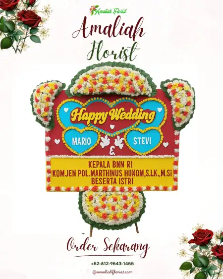 Papan Bunga Pernikahan Srimartani